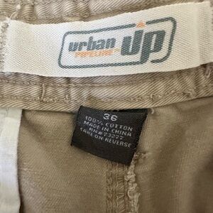 Urban JP Beige Cotton Cargo Shorts